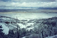 A good look at the Laramie Plains.  Excellent mule deer habitat on the mountain range and perfect antelope territory on the plains.