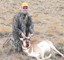 After a long drive from Wisconsin this hunter filled his tag on his first day out with an antelope that is a good representative of the species.