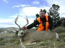 A memeber of the Brown party harvested this mule deer in addition to a nice antelope during their fall hunt.  Combo hunts are available for all of our big game species.