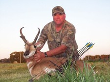 This hunter took this pronghorn buck during the special archery hunting season that opens in mid August.  Dann Cecil was also along on the hunt looking for another good buck for himself.