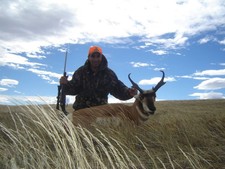 A very happy California antelope hunter.  This is another speed goat taken in the high country of Southeastern Wyoming.