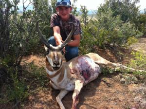 <p>Garrett shot this buck on Aug 16th at about 10:30am. Buck offered a 15 yard shot and Garrett made the most of his opportunity. This monster buck is Garretts biggest yet.</p>