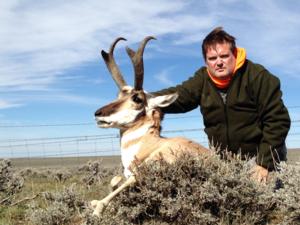 <p>Mark with his 2013 Wyoming Antelope. Mark Also took a very nice Wy Mule Deer as well as a nice <a href=